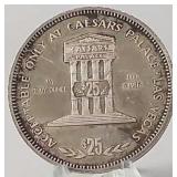 1985 1.5oz 999 Silver Caesars Palace $25 Token