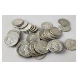 40 Washington Silver Quarters Mixed Dates