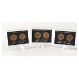 3 Gold Plated 1999 Connecticut State Quarter Sets