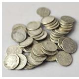 50 Roosevelt Silver Dimes Mixed Dates