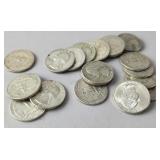 20 Silver Washington Quarters Mixed Dates
