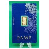 Pamp 2.5g .9999 Gold Lady Fortuna Bar Sealed