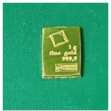 Valcambi 1g .9999 Fine Gold Bar