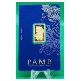 Pamp 2.5g .9999 Gold Lady Fortuna Bar Sealed