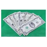 7 1976 Bicentennial Two Dollar Bills