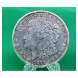 1921-S Morgan Silver Dollar XF+