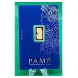 Pamp 2.5g .9999 Gold Lady Fortuna Bar Sealed
