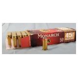 Monarch 45 ACP 185gr JHP Ammo Box of 50 Monarch 45 ACP 185gr JHP Ammo Box of 50