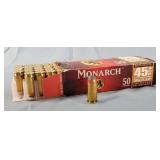 Monarch 45 ACP 185gr JHP Ammo Box of 50