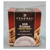 Federal 22lr CPHP 550 Round Box of Ammunition