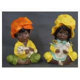 1974 Universal Statuary Black Boy & Girl Figurines