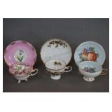 3 Japan Fine Bone China Teacup and Saucer Sets
