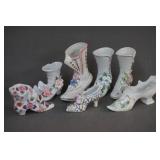 Porcelain China Victorian Boot and Shoe Collection