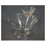 Mid Century Retro Chip and Dip Set with Base