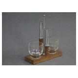 Mid Century Modern Atomic Salt Pepper Sauce Set