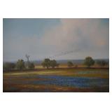 Original Oil Painting on Canvas Bluebonnet Pasture