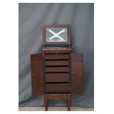 Victorian Style Mahogany Jewelry Cabinet - Armoire