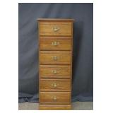 Oak 6 Drawer Lingerie Chest