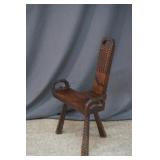 Antique Style Wood Birthing Chair