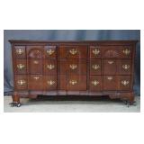 Mahogany 9 Drawer Triple Dresser
