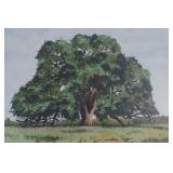 Lynn Powell Sam Houston Oak Print Framed