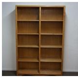 Large Oak Wall Display Book Shelf Unit