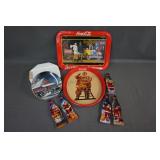Coca Cola Tray and Porcelain Plate Collectibles