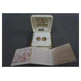 12k Black Hills Gold Pierced Earrings Set