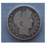 1897 Barber Silver Half Dollar