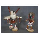2 Ron Laigo Native American Kachina Dolls Signed