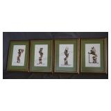 African Butterfly Wing Tribal Art Set