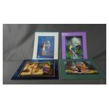 4 Walt Disney Exclusive Commemorative Lithographs