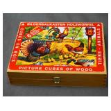 Vintage German Picture Cubes of Wood Block Puzzle