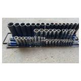 1/4 3/8 & 1/2 drive Sockets on rail