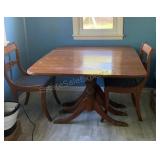 Drop Leaf ClawFoot Dining Table W/2 Chairs