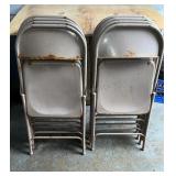 8 Metal Folding Chairs