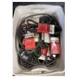 Tote of Automotive Belts New & Used