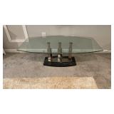 Glass Coffee Table 27.5x51x17 inches tall