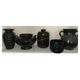 Black Ceramic  Vases