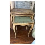 Antique Nesting Tables with Aged Imperfections