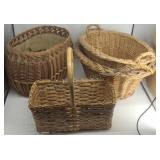 Wicker baskets.
