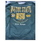 Vintage Wayne State Crew Neck Hoodie Sz L