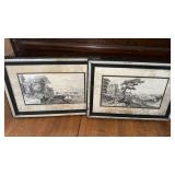 Black and white antique prints 21ï¿½x15ï¿½