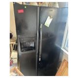 Refrigerator  Double Door, Black, Powered On, Cold