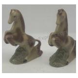 Ceramic Horse Figurines. 7" Made in Brazil