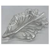Glass Leaf Platter 17ï¿½x11ï¿½