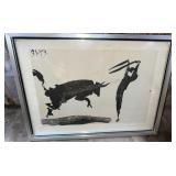 Black & White Bullfighter Print dated 3.4.59