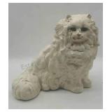 Vtg Large White Persian Cat Chalkware Bank