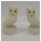 Ceramic Resin owls. 5ï¿½ins