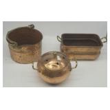Brass pots.